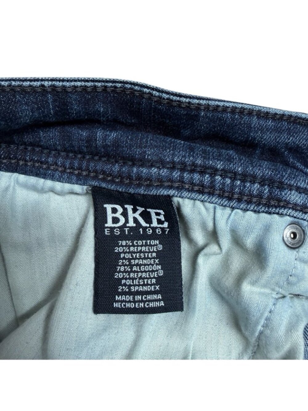 BKE BUCKLE JEANS JAKE STRAIGHT MENS 32X34 GBS16330 STRETCH REGULAR FIT BLUE - Picture 6 of 11